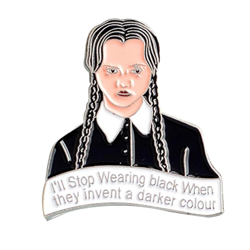 2018 new fashion pin with brooch Wednesday Addams personality jewelry