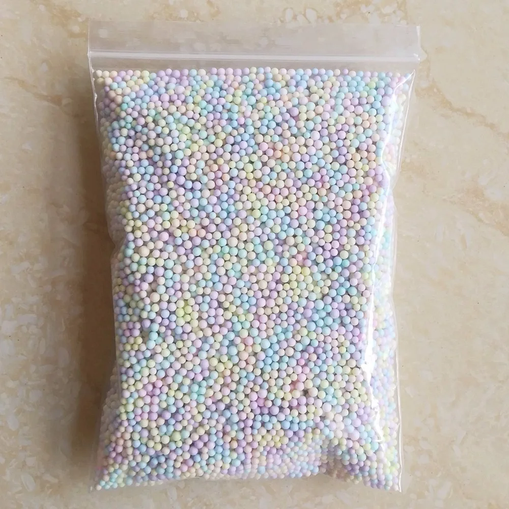 

50bags 750g Macarons Light Colors Pastel Foam Beads Colorful Polystyrene Foam Balls Styrofoam Mini Floam Beads Balls Crafts