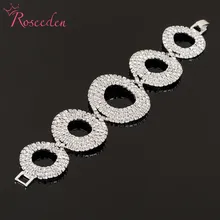 Новые продажи простой сладкий девушки серебряный цвет браслет Шарм невесты свадебный браслет дамы подарок RE3255