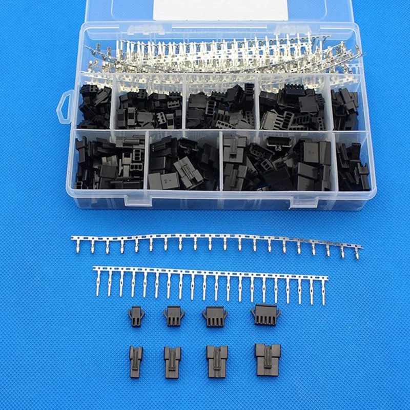 

2.5mm Pitch 2 3 4 5 Pin JST SM Connector Male and Female Plug Housing Connector Adaptor Assortment Kit 560Pcs(560Pcs)