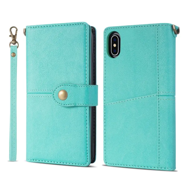 Wallet Case for iPhone XS Case Leather Vintage Flip Cover for iPhone 6 6s 7 8 Plus X XR XS Max Cases Card Holder Multi Function (27)