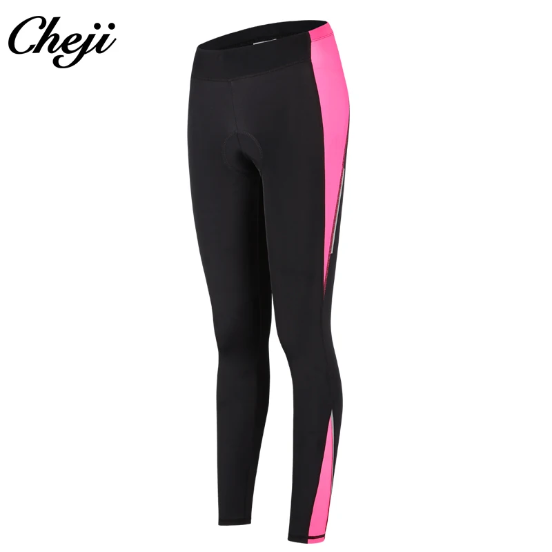 CHEJI, Новое поступление, женские длинные штаны для велоспорта, весна-осень, черные, высокая эластичность, лайкра, велосипедные штаны, женская одежда для велоспорта - Цвет: kasha pink
