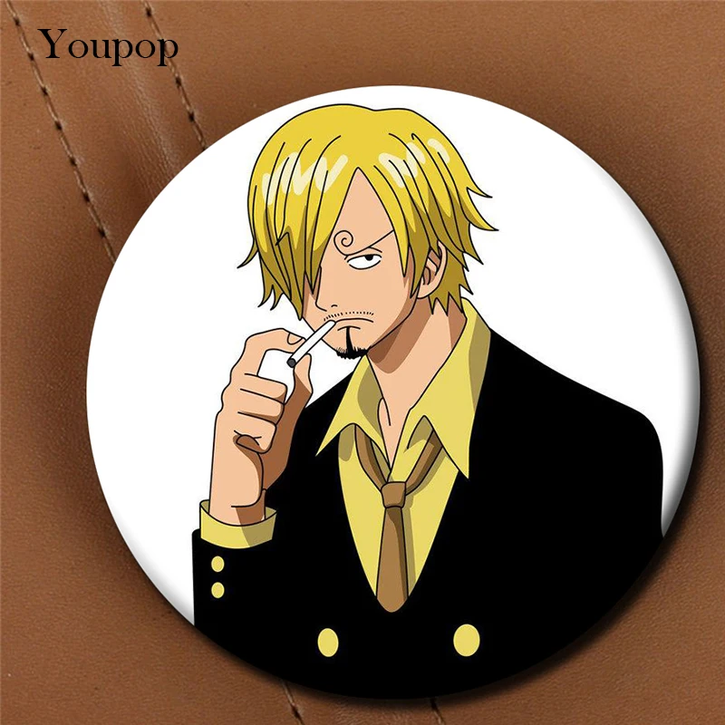 

Youpop ONE PIECE Sanji Anime Brooch Pins Badge Accessories For Clothes Hat Backpack Decoration Men Women Boy Girl XZ0413