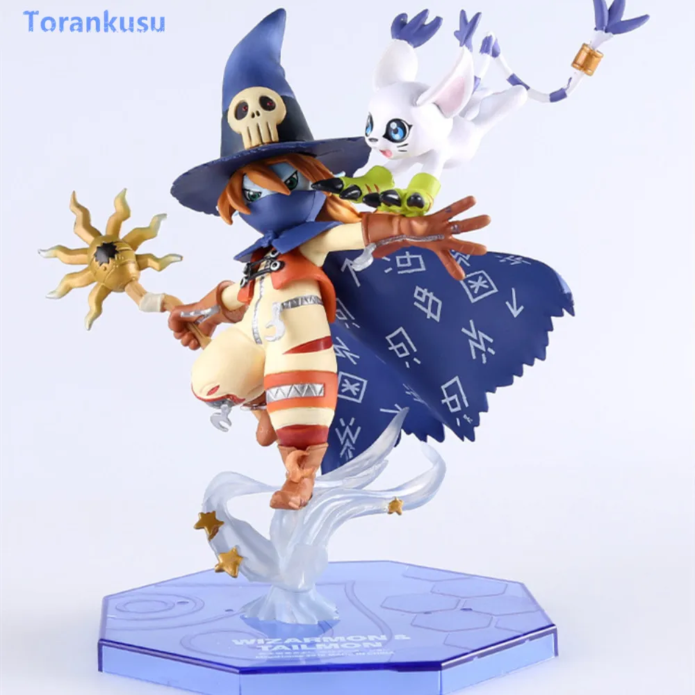 Digimon рисунок Tri Wizarmon Tailmon фигурку ПВХ Коллекционная игрушка в подарок для детей