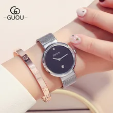 GUOU Watches 2018 New Couple watch Men Women Luxury Brand Casual Quartz Watch reloj mujer Stainless Steel Mesh Band Wrist Watch GUOU Watches 2018 New Couple watch Men Women Luxury Brand Casual Quartz Watch reloj mujer Stainless Steel Mesh Band Wrist Watch