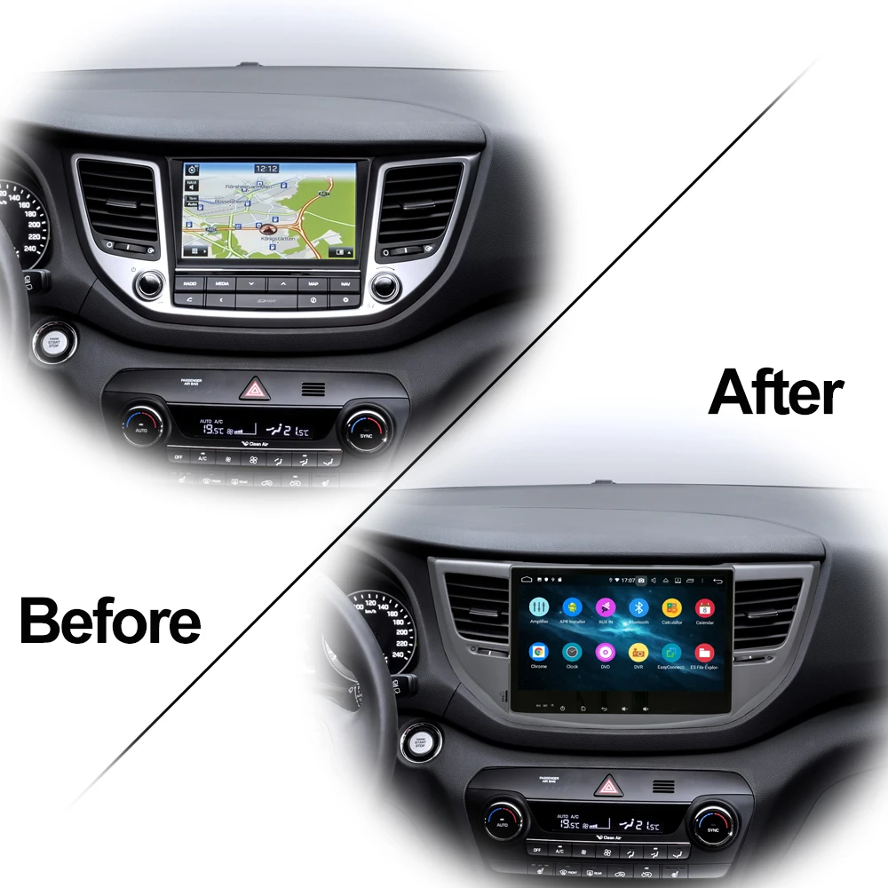 Excellent Owtosin Car Radio Multimedia Video Player Navigation GPS Android 9.0 For Hyundai Tucson 2015 2016 2017 Car 4GB RAM 32GB ROM DSP 2