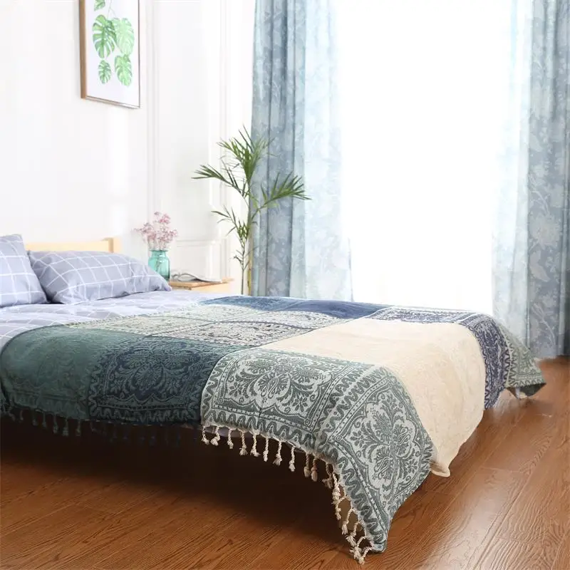 Поли/хлопок вязаный декоративный настенный подвесной диван с обивкой из гобелена одеяло нить одеяло s покрывало для кровати домашний декор Гобелен Коврик для йоги