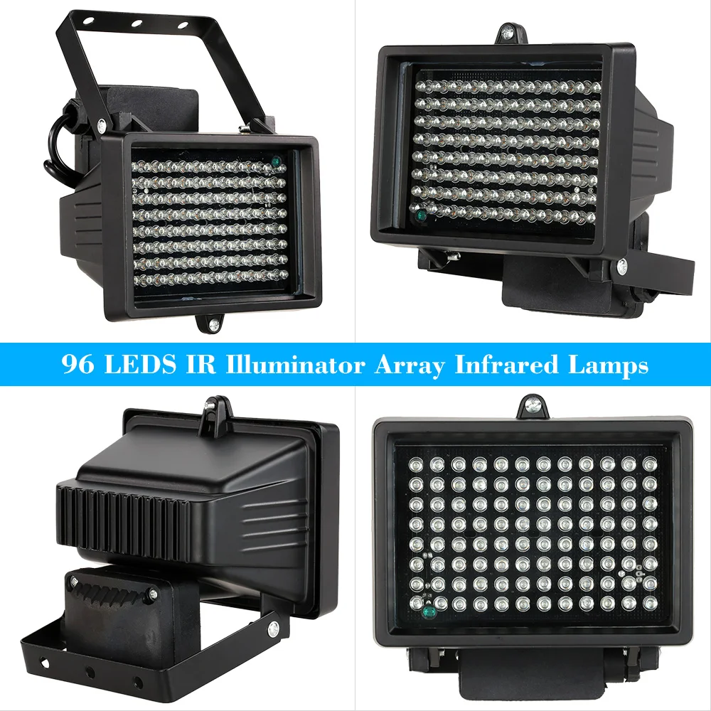 4 LED IR Infrarot Licht Scheinwerfer Nachtsicht überwachungskamera CCTV DC12V 2A