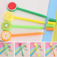 20 шт./лот гелевая ручка с фруктовыми леденцами 0,5 мм черная ручка с чернилами школьные офисные принадлежности канцелярские принадлежности Материал Escolar