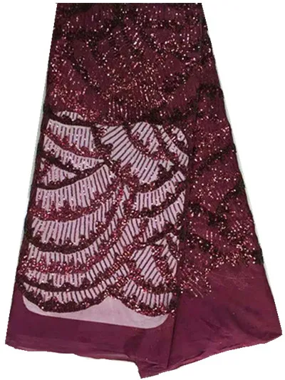 

Afrian Popular French Lace / Net Lace / sequins Lace Fabric with Nice sequins for Wedding dress