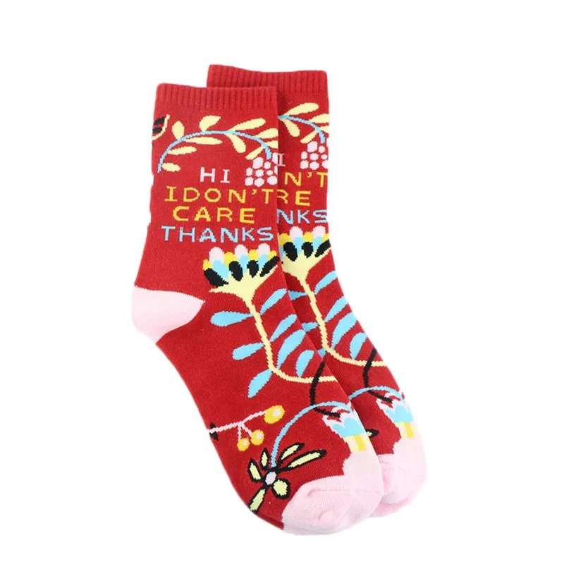 Японские креативные красочные забавные Женские носочки из хлопка с мультяшным рисунком, абстрактная живопись маслом, милые носки для девочек, Skarpetki, подарки - Цвет: 9