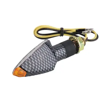 

2pcs 12V Universal Motorcycle Motorbike 14 LED Turn Signal Indicator Amber Light Bendable UNBreak Lamps Black