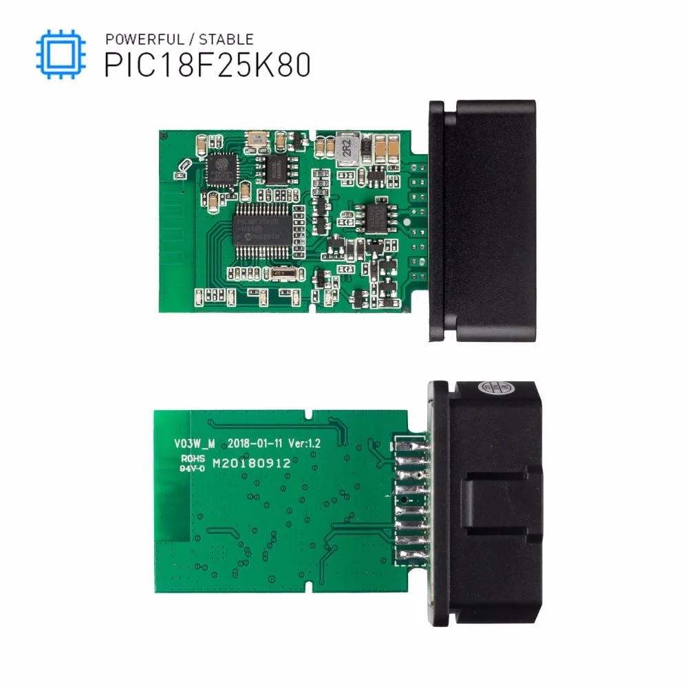 ELM327 Bluetooth / WiFi V1.5 PIC18F25K80 чип OBDII диагностический инструмент IPhone/Android ELM 327 в 1 5 OBDSCAN