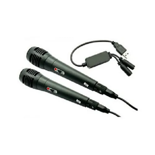 2 x 6 in 1 Wired Microphone Mic Set for Nintendo Wii/Wii U/Sony PS3/PS2