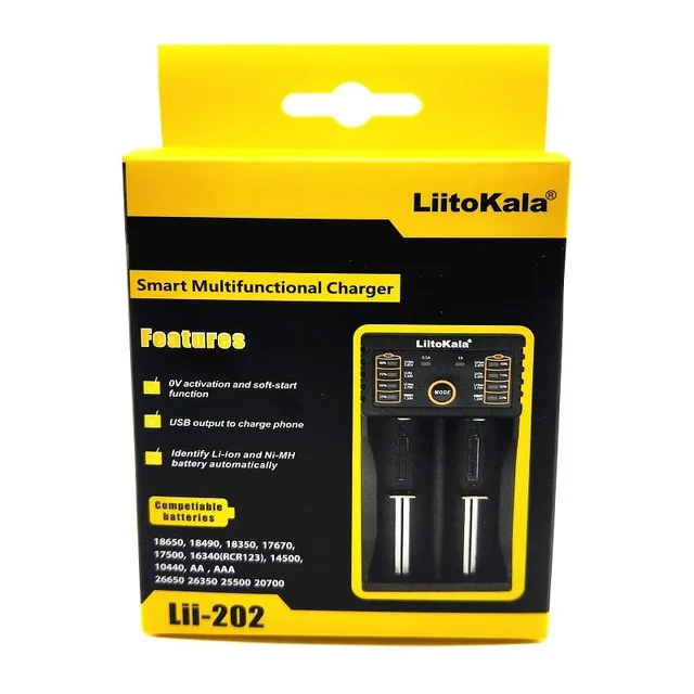 Аккумулятор Liitokala Lii 202 ADOR para 1 2 V/3 7 V/4 25 V 18650/26650/18350/16340/18500/AA/AAA Ni MH батарея|carregador