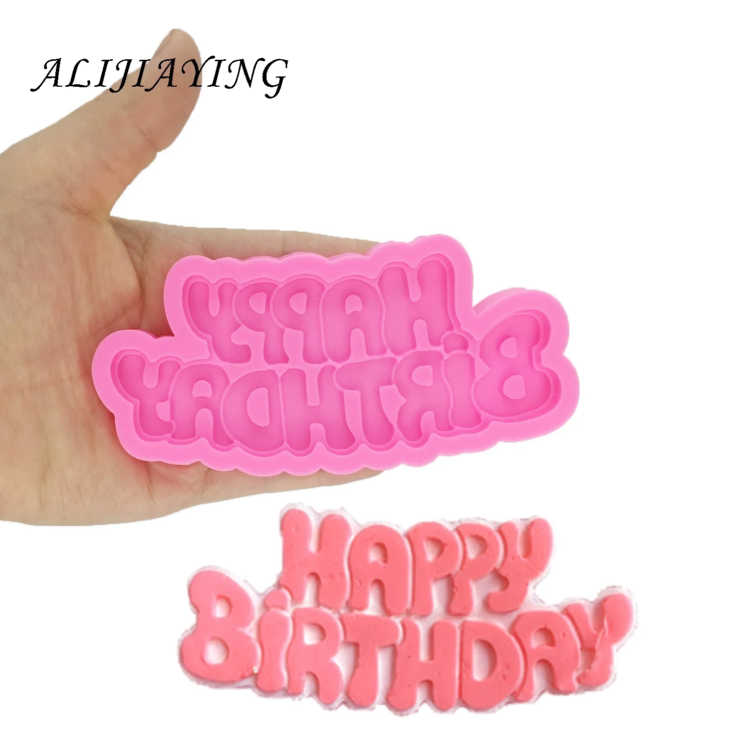 

DIY Happy birthday shape Sugarcraft Silicone Molds letter Gumpaste Chocolate Fondant Cake Decorating Tools wholesale D1333