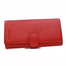 Blocking Anti Scan RFID Wallet Ladies Clutch Purse FancyStyleStylish Genuine Leather Wallet for Birthday Gifts Yellow Red