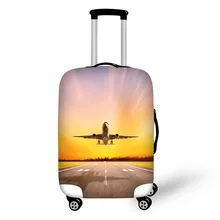 Travel aircraft pattern Elastic Luggage Protective Cover Zipper Suit For 18-30 inch Trunk Case Travel Suitcase Covers Bags hmunii case cover thick elastic luggage protective cover zipper suit for 18 30 inch trunk case travel suitcase covers bags a1 14