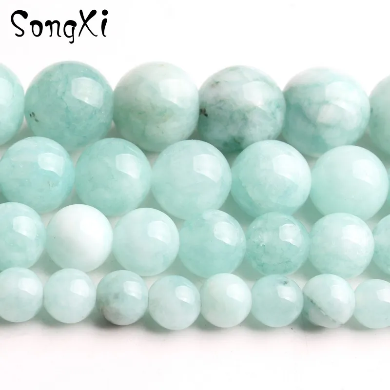 

Size 6/8/10/12mm Amazonite Stone Beads For Jewelry Making Round Shape Loose Spacer DIY Necklace Bracelet 15 Inches Wholesale