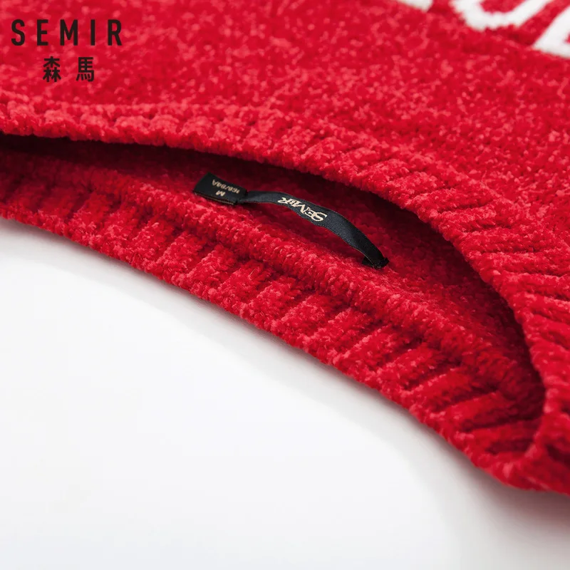Goede Semir Vrouwen Contrasterende Zachte Gebreide Trui Met Kant Streep Op Mouw Vrouwen Trui Trui Boord Aan Crewneck Manchet En zoom