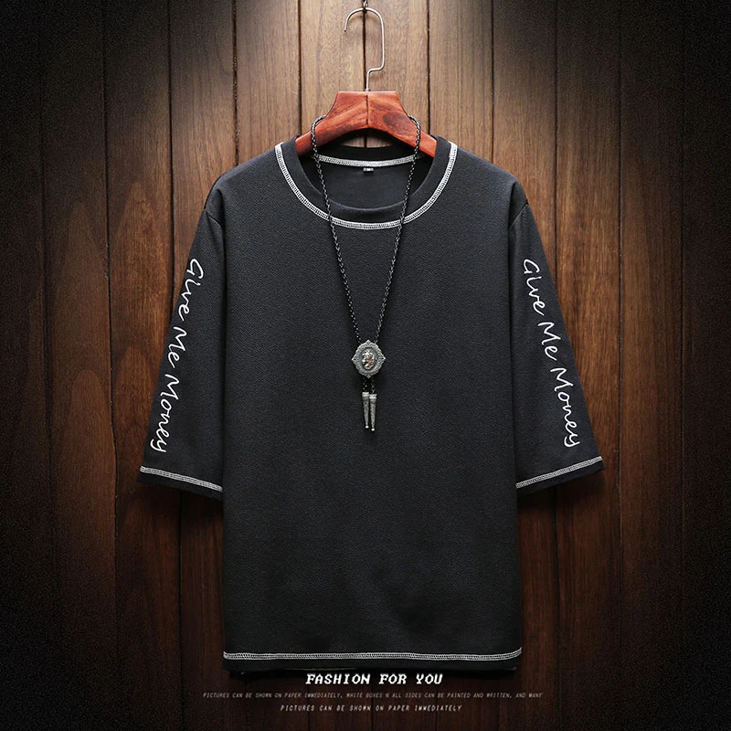 

funny Printed T Shirt Men give me money print Streetwear Tshirt Men T Shirt Hip Hop T-Shirt Men Summer 2019