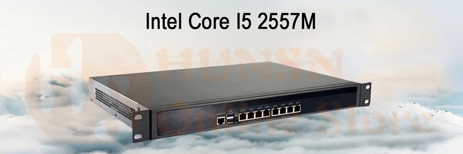 Брандмауэр Mikrotik Pfsense VPN устройство сетевой безопасности маршрутизатор ПК Intel Core I5 2557 M, [HUNSN RS14], (8Lan/2USB3. 0/1COM/1VGA)