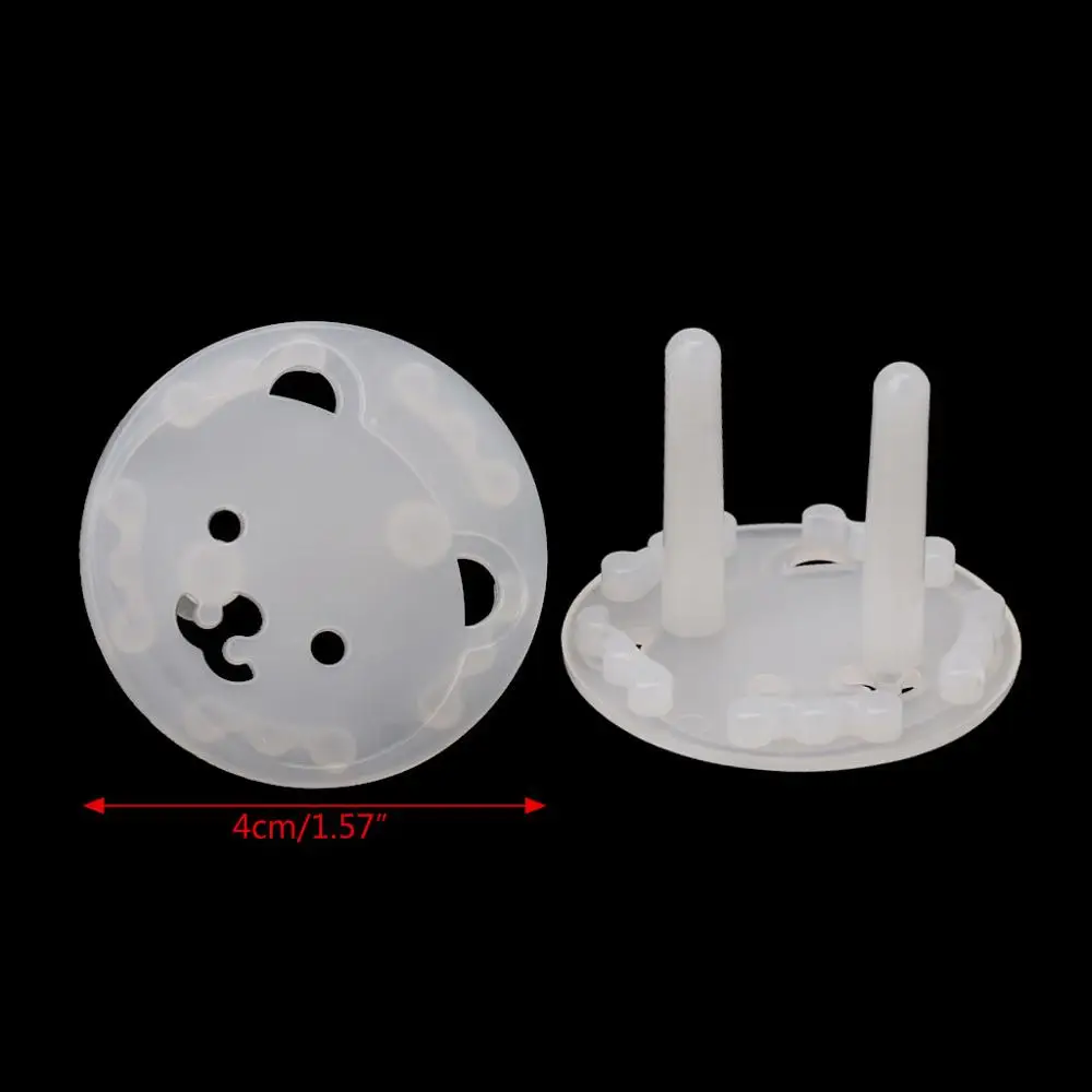 

10pcs EU Stand Power Socket Cover 2 hole Electrical Outlet Baby Child Safety Electric Shock Proof Plugs Protector