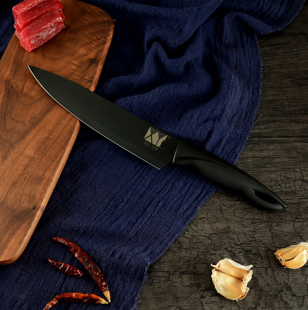 XYj, немецкий набор кухонных ножей из нержавеющей стали, нож шеф-повара, нож сантоку для очистки овощей, мяса, рыбы, овощей, фруктов, столовые приборы