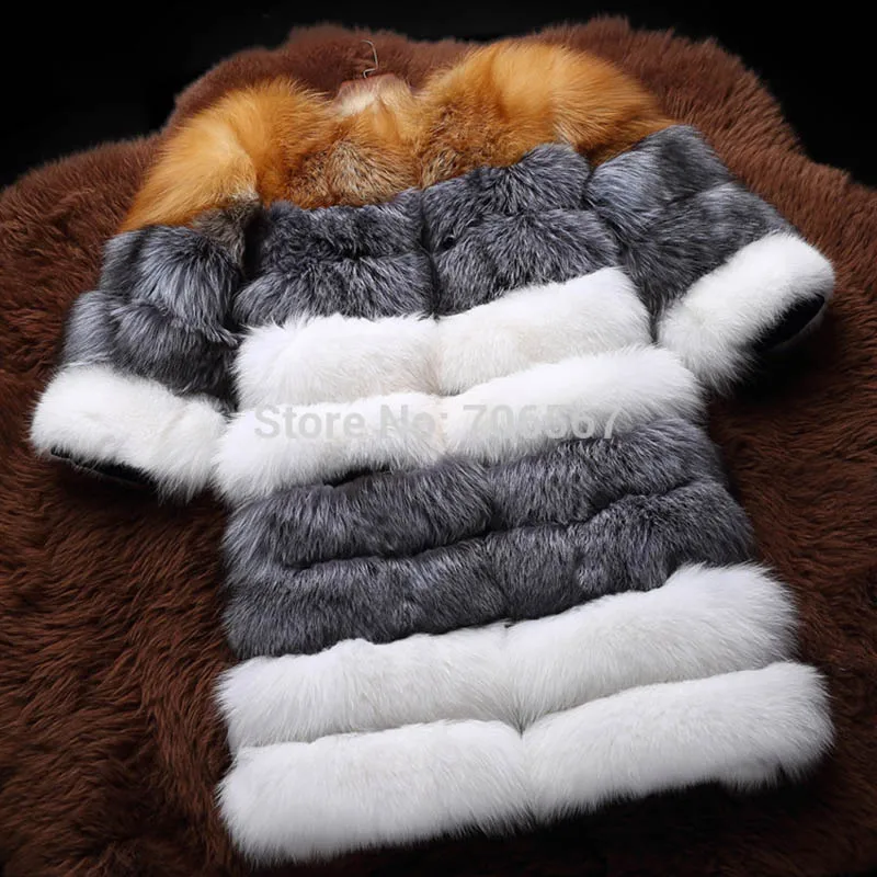 Buy Imported Real Fox Fur Coats For Women Thick Winter