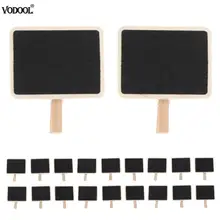 20 шт. мини Retangle доска-зажим тег доски ремесла для свадебной вечеринки украшение стола Примечание сообщение стенд настольная доска