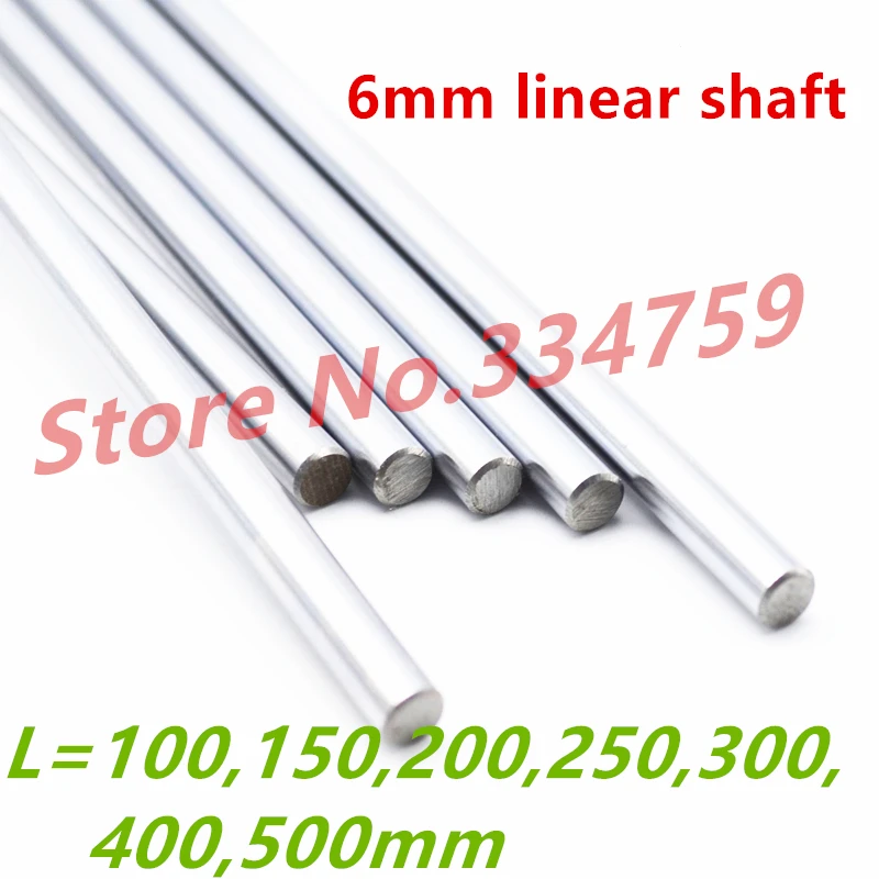 

NEW 6mm linear shaft 100mm 200mm 300mm 400mm 500mm 150mm 250mm linear rod harden chromed linear rod cnc parts 3d printer parts