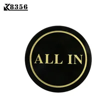 K8356 Baccarat Black Crystal Gold Letters ALL IN Texas Hold'em PokerStars ALL IN Circular Poker All IN Button Poker Cards Guard