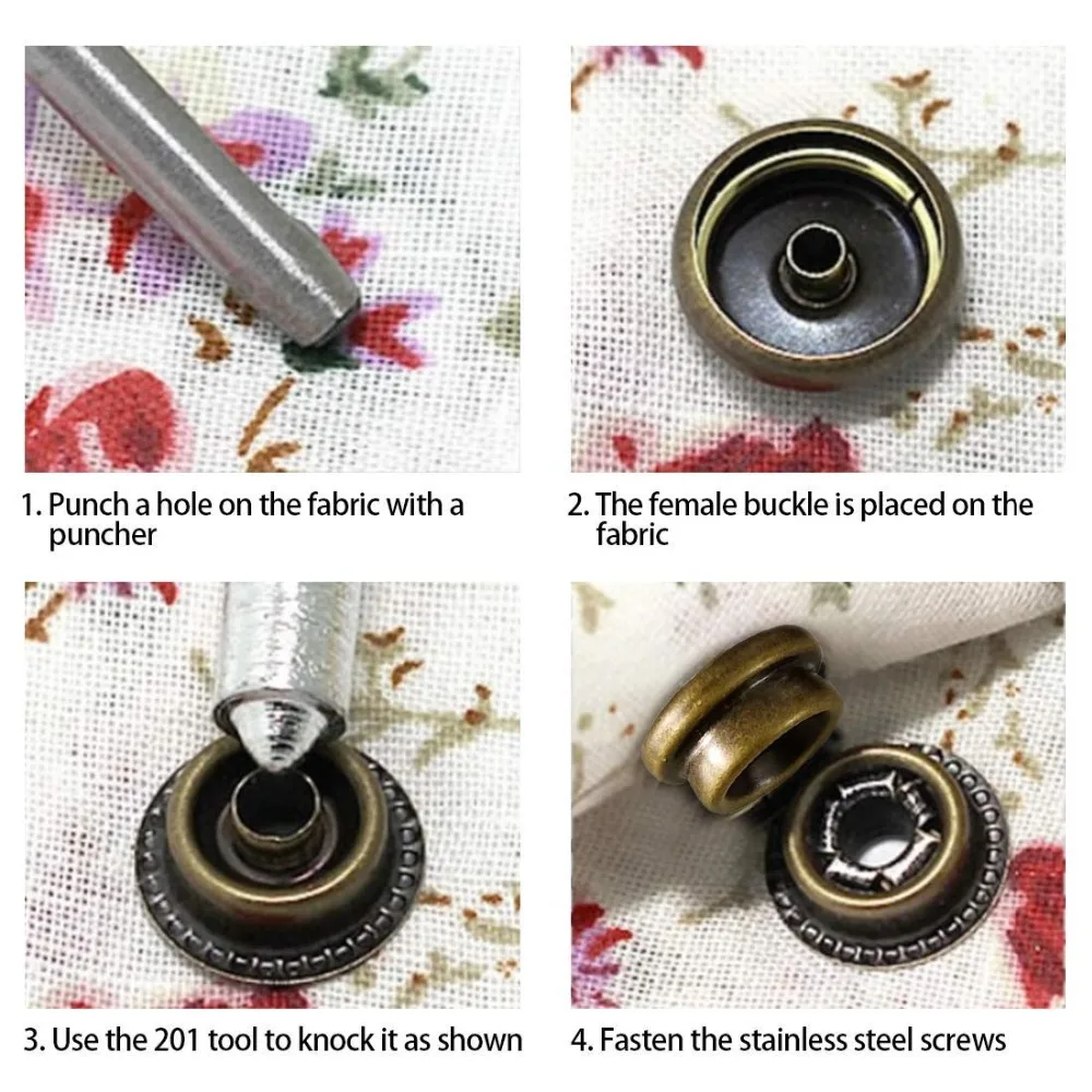 Stainless Steel Marine Grade Canvas and Upholstery Boat Cover Snap Button  Fastener Kit with 2Pcs Setting Tool (40 Sets)- Silver - AliExpress