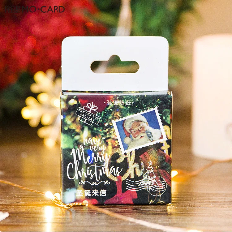 

45 PCS/box Letter from Christmas Album Paper Lable Stickers Crafts And Scrapbooking Decorative Lifelog Sticker Cute Stationery