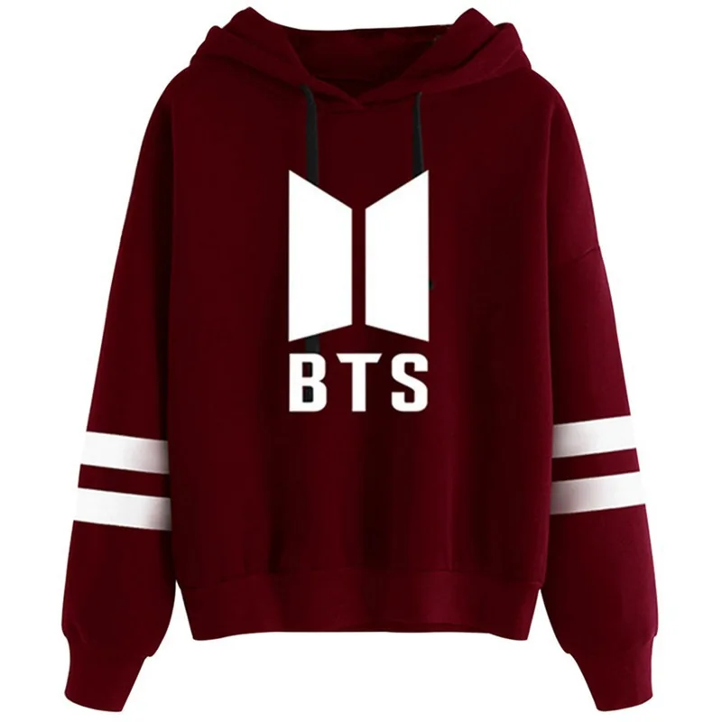 BTS Hoodie Sweatshirts Women New Kpop Bangtan Hip Hop Letter Printing