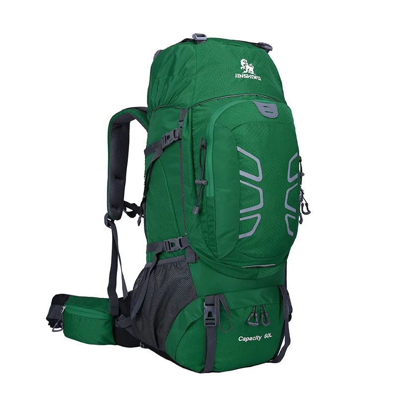 60L водонепроницаемый рюкзак для альпинизма, походов, для женщин и мужчин, Сумка для кемпинга, альпинизма, рюкзак для спорта, велосипеда, дорожные сумки - Цвет: Green