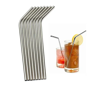 

DHL Free Ship 2000pcs Stainless Steel Straw Steel Drinking Straws 21.5cm Reusable ECO Metal Drinking Bar Drinks Party Stag