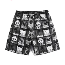 Качественные мужские шорты с принтом для серфинга, пляжные шорты, сексуальный для спортзала, спортивные, большие размеры, мужские плавки для серфинга, черные мужские плавки