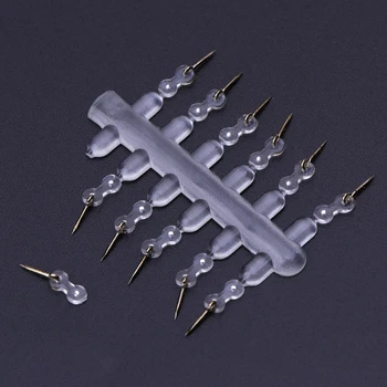 

12 Pcs/Bag Carp Fishing Straight Hook Bait Screw Accessories With Silicone Ring