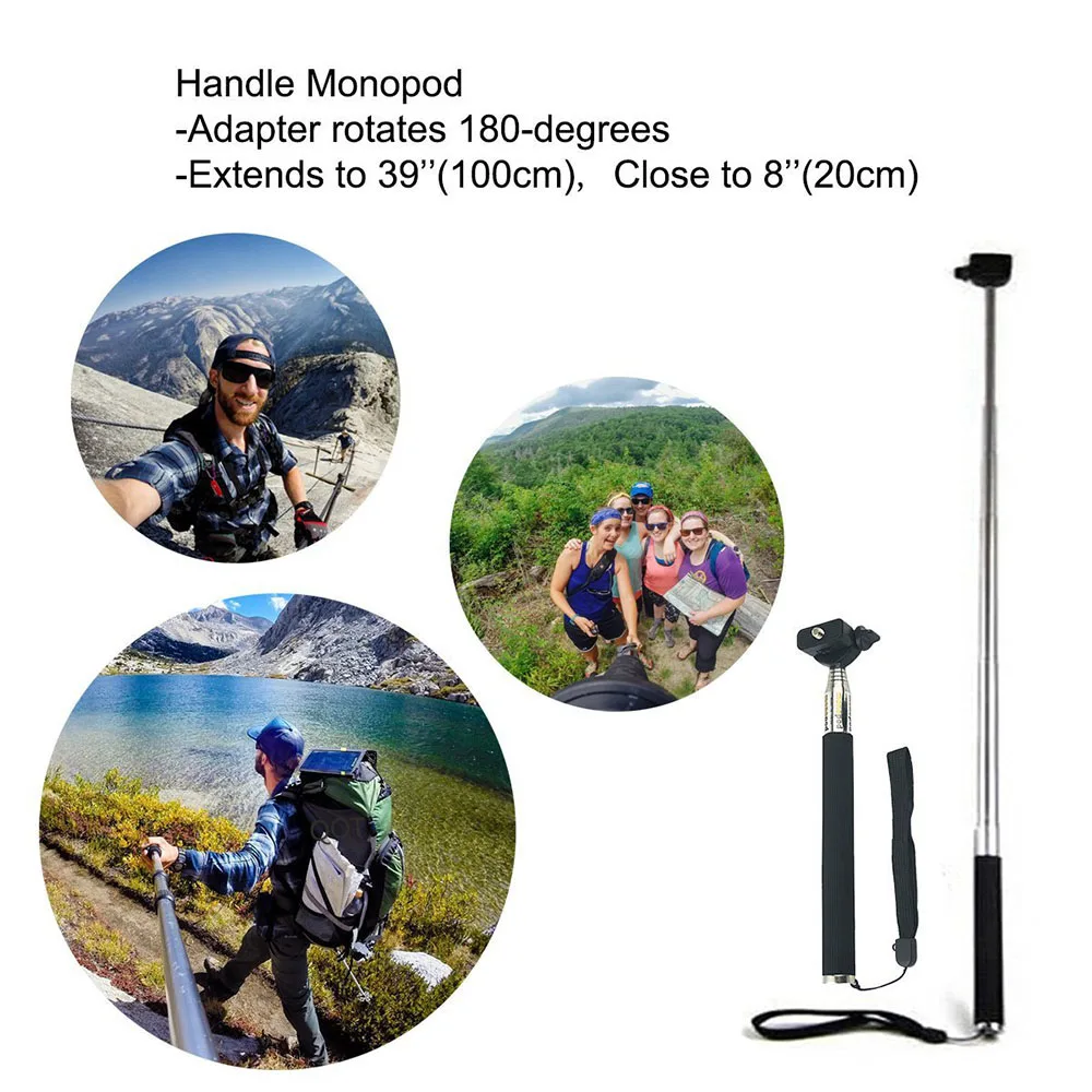 Аксессуары QQT для Gopro набор креплений штатива go pro hero9 8 7 6 5 4 3 sjcam sj4000 xiaomi комплект yi K