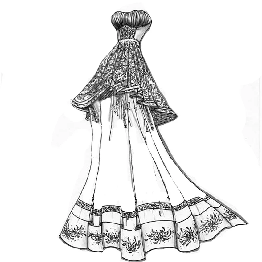 

Skirt restoring ancient ways metal cutting die cutting practice hands-on DIY clip art album craft mold scrapbook