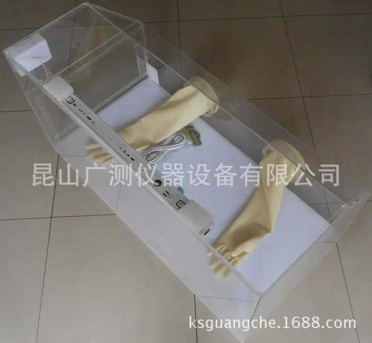 

100*50*50 plexiglass glove box, plexiglass aseptic cabinet