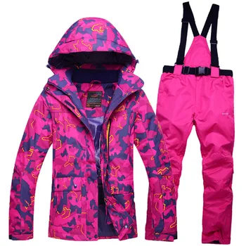 

Women's Winter Jackets Ski Kits Outdoor Sports Clothing Waterproof and Windproof 10K Winter Suits High Quality Clothing