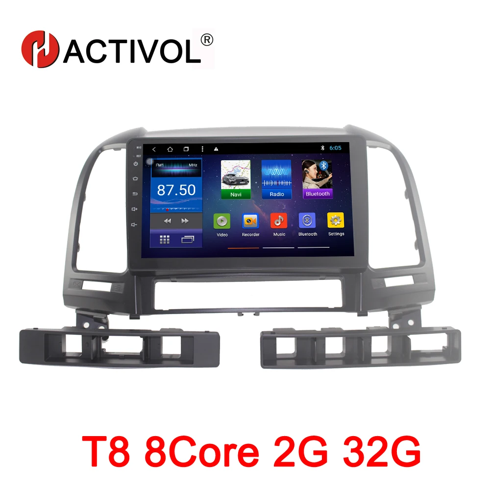 

HACTIVOL Octa Core 2G RAM 32G Car radio for Hyundai Santa Fe 2006-2012 Android 8.1 car dvd player gps navigation wifi