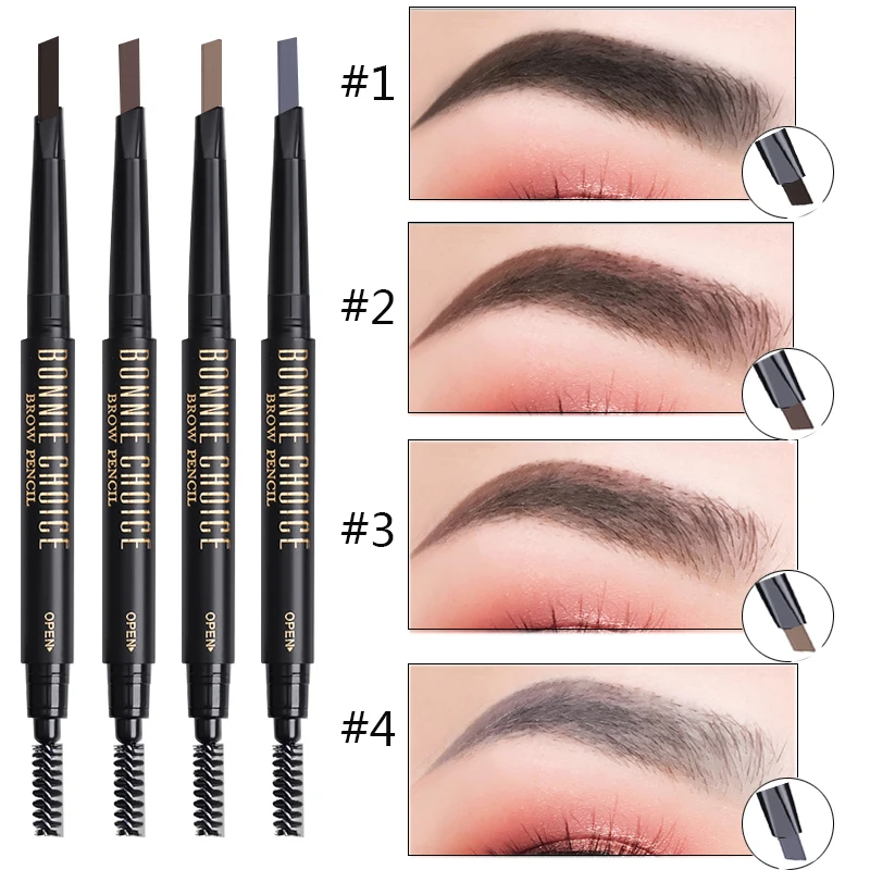 

BONNIE CHOICE 1 Pc Eyebrow Pencil with Brush Long Lasting Waterproof Automatic Beauty Cosmetic Eyebrow Makeup Makeup Art Tools