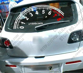 

3 Pieces Speedometer tachometer rear windshield Reflective Car Rear Window Decoration Speedometer Sport Cool Car Sticker