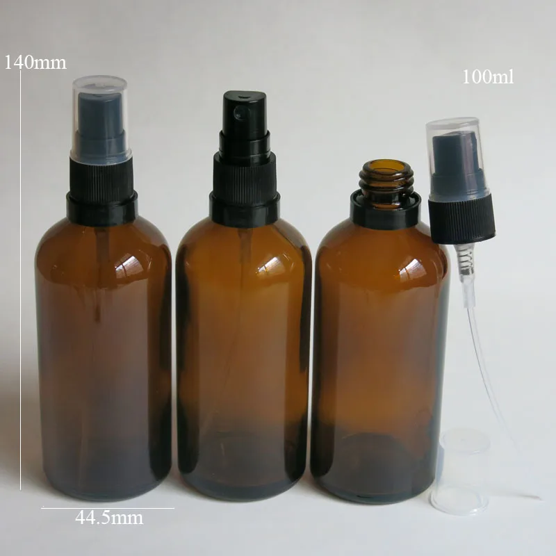 Download 100pcs wholesale 100ml amber glass bottle with black ...