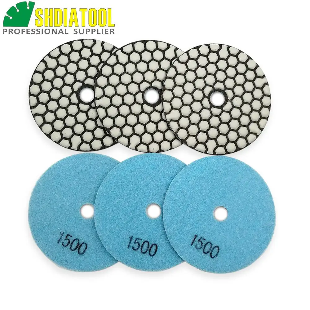 6 шт. шлифовальные диски для сухой полировки 100 мм #1500|flexible polishing pads|dry padspolishing pad |