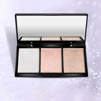 

1Pcs New Highlighter Powder Palette 3 Colors High Gloss Shimmer Powder Repair Pallet Makeup powder for face Cosmetic