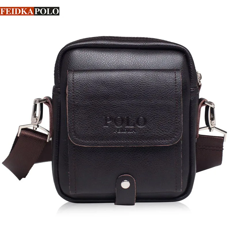 FEIDKAPOLO Marca Bolso Bolsa Pequeña Bolsa de Hombre de Moda 100% Bolsos de Cuero Genuinos